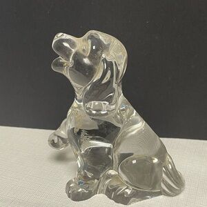 Princess House Clear Lead Crystal Dog Figurine
